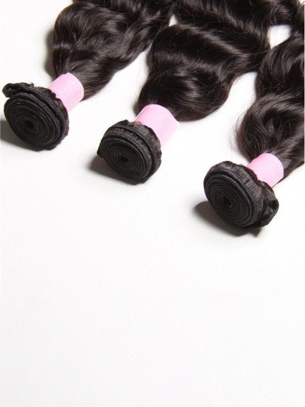 3 Pz/Pacco Tessitura Dei Capelli Vergini Umani Dell'Onda Naturale Malese