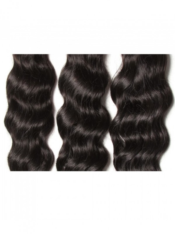 3 Pz/Pacco Tessitura Dei Capelli Vergini Umani Dell'Onda Naturale Malese