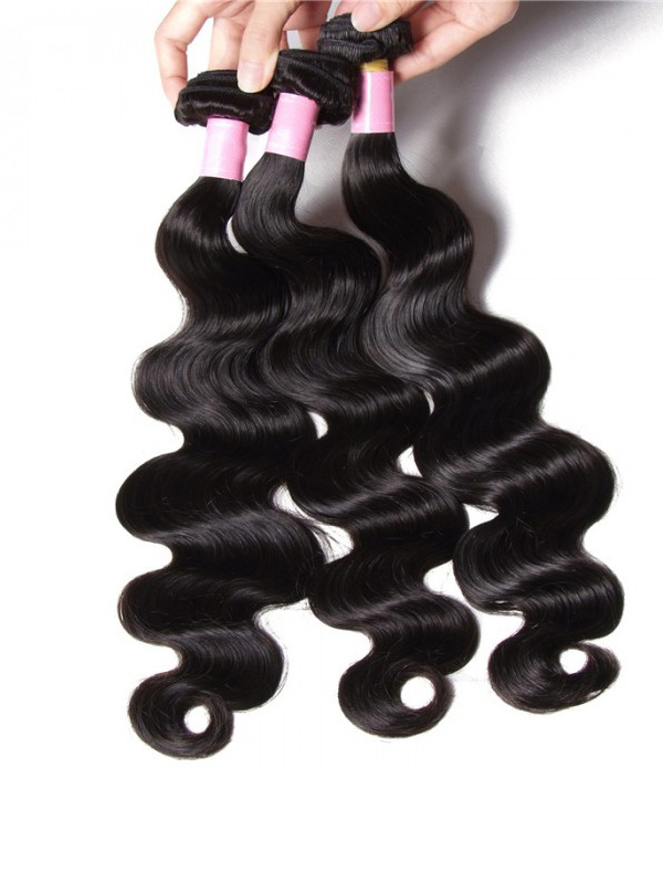 Trama Indiana Dei Capelli Umani Dell'Onda Del Corpo 3 Pezzi / Pacco