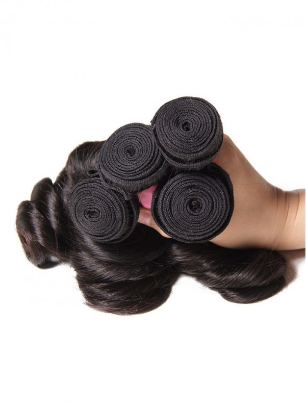 4 Pacchi Di Capelli Vergini Con Onde Sciolte Malesi