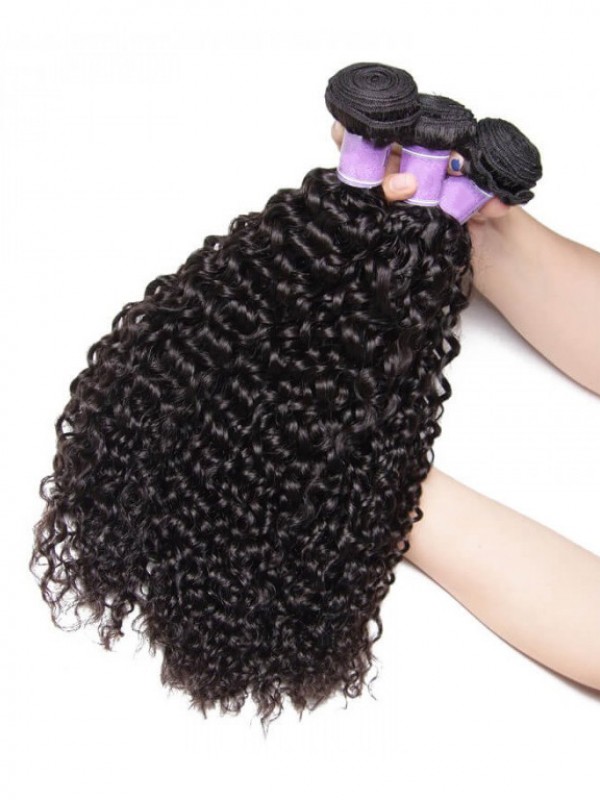 Buona Qualità 3 Pacchi Capelli Umani Vergini Capelli Ricci Jerry Economici