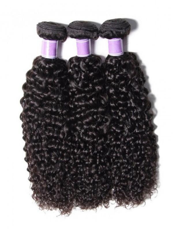 Buona Qualità 3 Pacchi Capelli Umani Vergini Capelli Ricci Jerry Economici