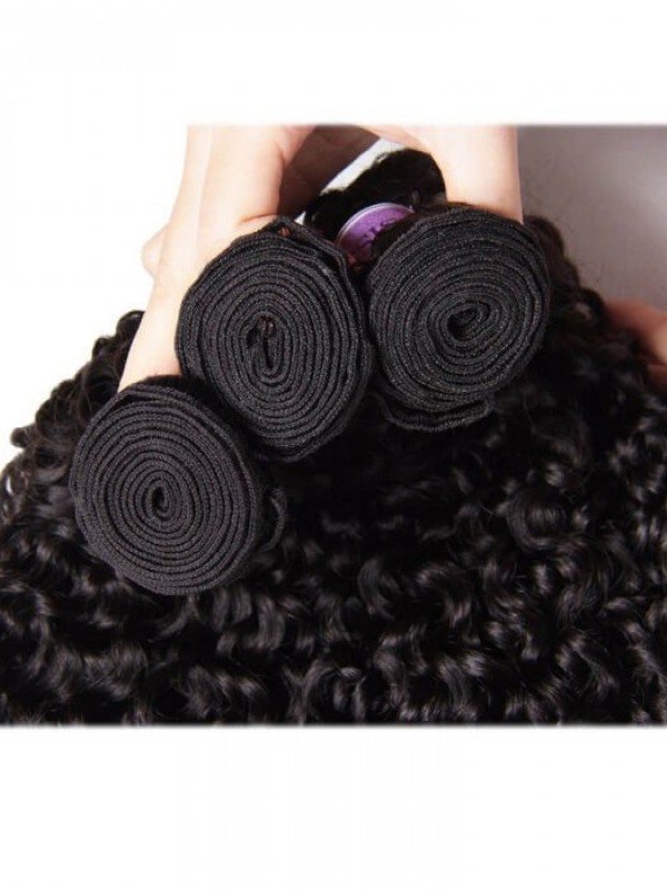 Buona Qualità 3 Pacchi Capelli Umani Vergini Capelli Ricci Jerry Economici