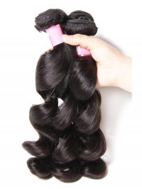 3 Pz/Pacco Capelli Vergini Peruviani Sciolti Onda