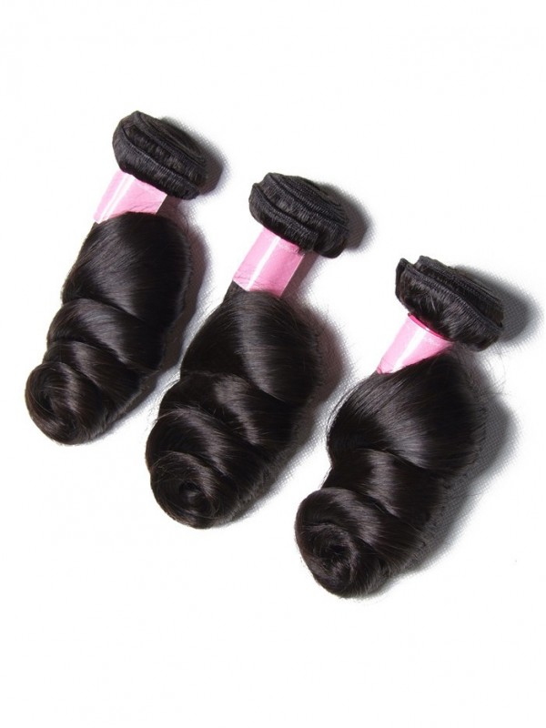 3 Pz/Pacco Capelli Vergini Peruviani Sciolti Onda