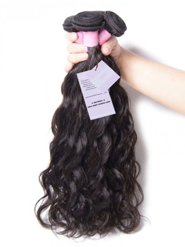 Capelli Vergini Indiani Onda Naturale 3 Pacchi Di Capelli Umani