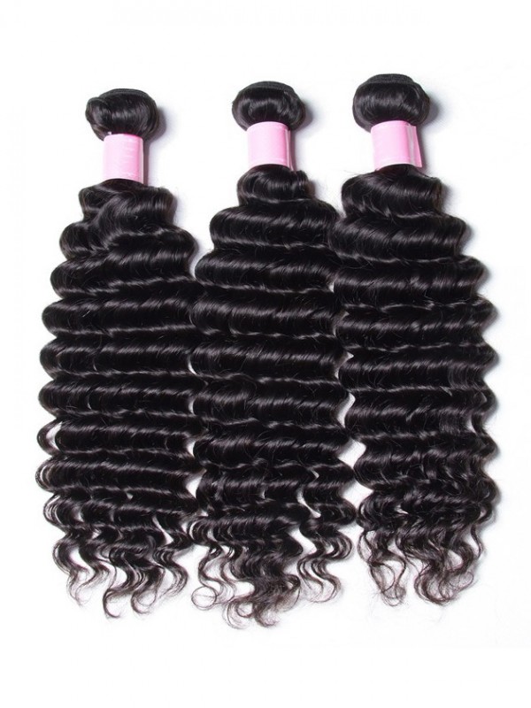 Capelli Vergini Umani Dell'Onda Profonda Indiana 4 Pacchi