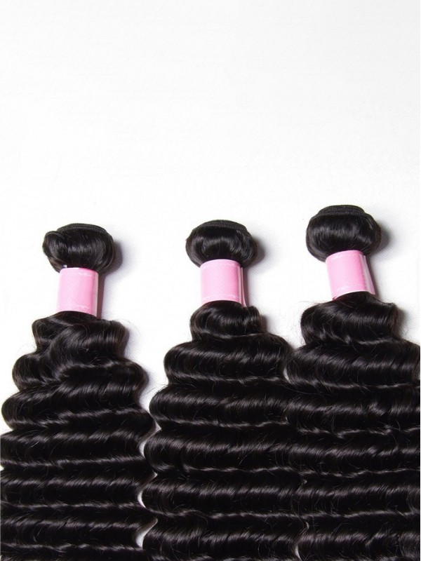 Buona Qualità 3 Pacchi Capelli Vergini Umani Economici Capelli Ondulati