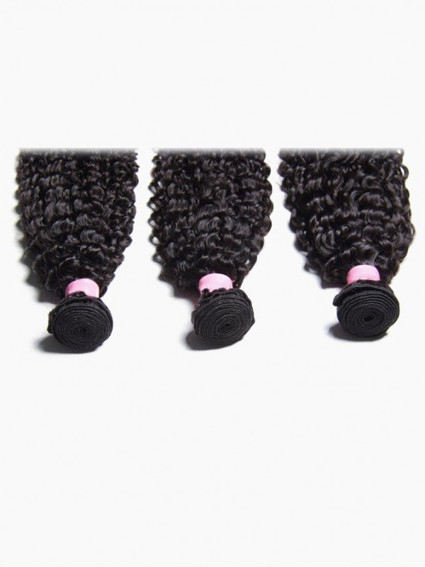 3 Pz/Pacco Estensioni Dei Capelli Umani Ricci Jerry Indiani