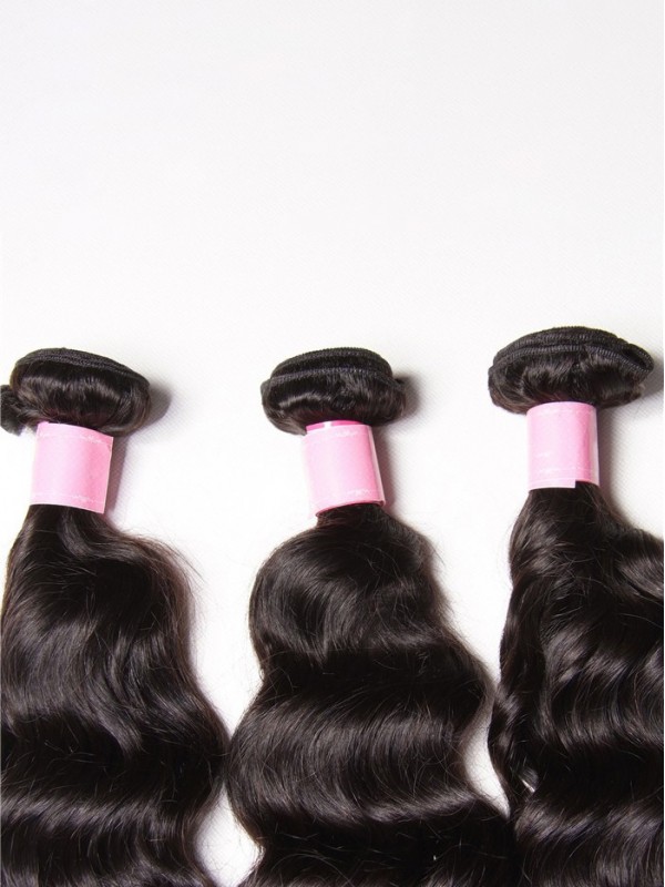 Trama Dei Capelli Umani Dell'Onda Naturale 4Pcs/Pack Dei Capelli Vergini