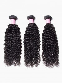 Capelli Umani Vergini 3Pcs/Pack Capelli Ricci Vergini Dell'Onda Del Jerry