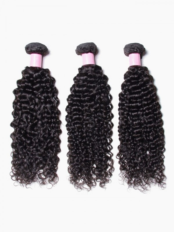 Capelli Umani Vergini 3Pcs/Pack Capelli Ricci Vergini Dell'Onda Del Jerry