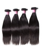 4 Pz/Pacco Indiano Dritto Capelli Umani Tesse