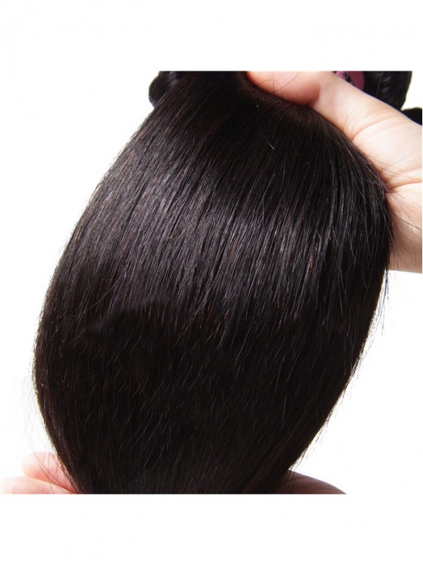 4 Pz/Pacco Indiano Dritto Capelli Umani Tesse