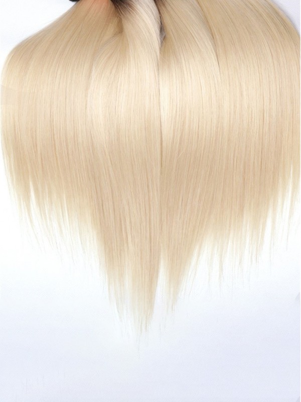 3 Bundles T1B/613 Colore Ombre Capelli 100% Capelli Umani Vergini