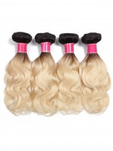 4 Bundles T1B/613 Ombre Capelli Biondi 100% Capelli Umani Vergini Tessuto Dei Capelli Dell'Onda