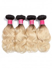 4 Bundles T1B/613 Ombre Capelli Biondi 100% Capelli Umani Vergini Tessuto Dei Capelli Dell'Onda