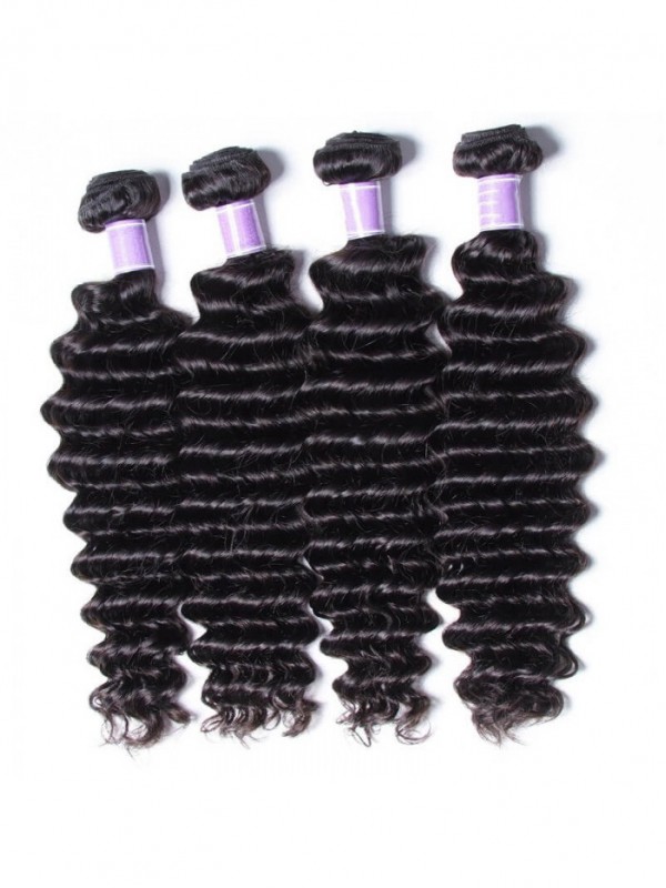 Capelli Vergini Indiani Non Trasformati A Onda Profonda 4 Pezzi/Confezione
