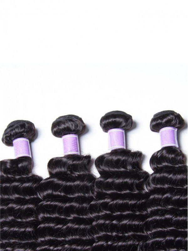 Capelli Vergini Indiani Non Trasformati A Onda Profonda 4 Pezzi/Confezione