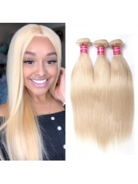 613 Fasci Di Estensione Dei Capelli Umani Vergini Biondi 16-24 Pollici 3Pcs Capelli Lisci