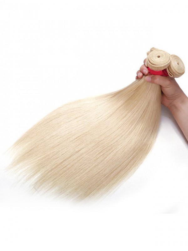 613 Fasci Di Estensione Dei Capelli Umani Vergini Biondi 16-24 Pollici 3Pcs Capelli Lisci