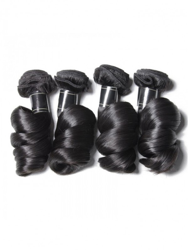 4 Pacchi Fasci Di Capelli Umani Vergini Di Remy Dei Capelli Sciolti Dell'Onda