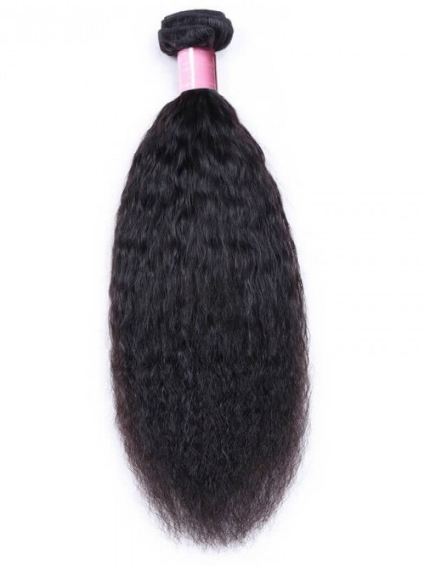 1 Bundle Di Capelli Umani Vergini Crespi Dritti