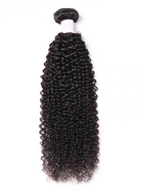 1 Fascio Di Capelli Ricci Crespi 100% Capelli Umani Vergini Non Trattati
