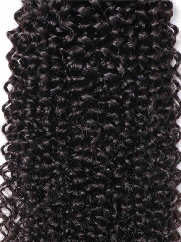 1 Fascio Di Capelli Ricci Crespi 100% Capelli Umani Vergini Non Trattati
