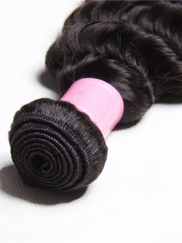 1 Pezzo Di Tessitura Dei Capelli Vergini Umani A Onda Profonda