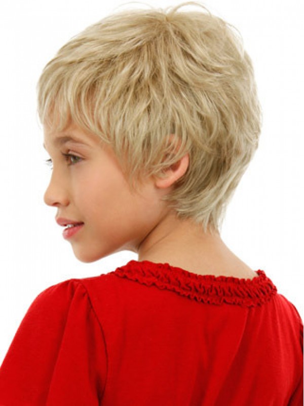 Parrucche Per Bambini Ondulate Ondulate Bionde Frontali In Pizzo