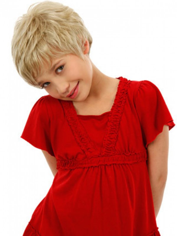 Parrucche Per Bambini Ondulate Ondulate Bionde Frontali In Pizzo