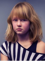 Parrucche Da Ragazza Alla Spalla Con Frangetta