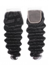 Chiusura In Pizzo Per Capelli Umani Con Onda Profonda In Vendita