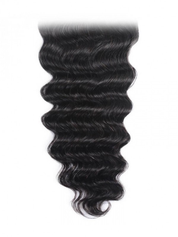 Chiusura In Pizzo Per Capelli Umani Con Onda Profonda In Vendita