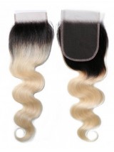 1B/613 Body Wave 4X4 Chiusura In Pizzo 100% Capelli Vergini