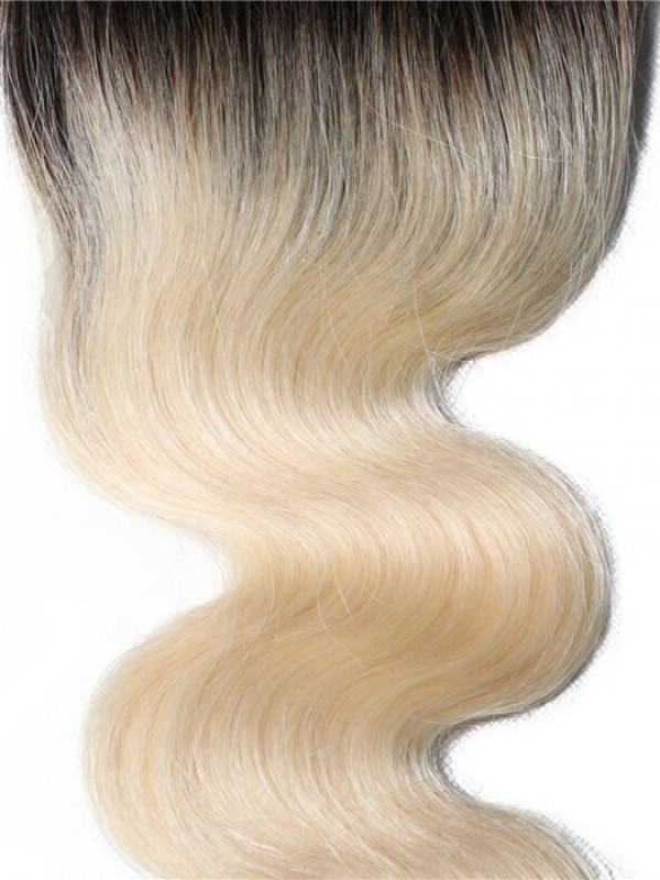 1B/613 Body Wave 4X4 Chiusura In Pizzo 100% Capelli Vergini