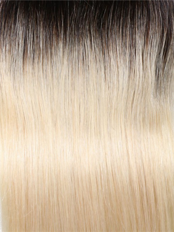 Capelli Lisci 1B/613 Biondi Ombre Capelli Umani Parte Libera 4*4 Chiusure In Pizzo