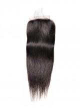 Capelli Vergini Lisci Di Colore Naturale 5X5 Chiusura In Pizzo Con Parte Libera Pre-Pizzicata Con I Capelli Del Bambino