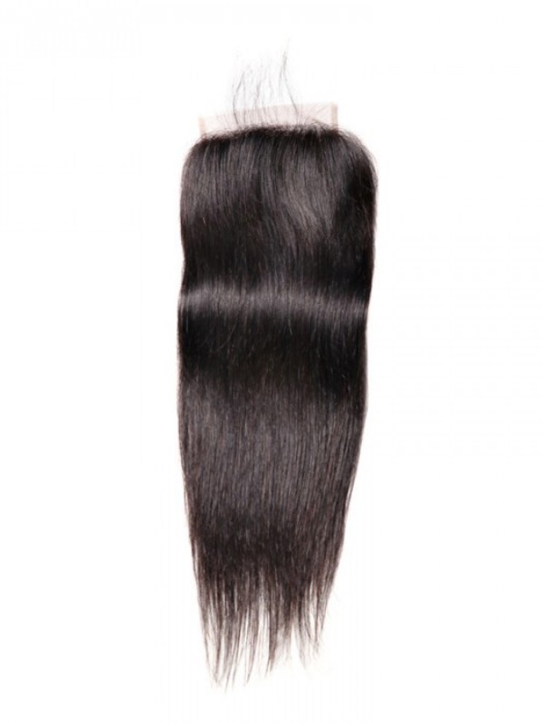 Capelli Vergini Lisci Di Colore Naturale 5X5 Chiusura In Pizzo Con Parte Libera Pre-Pizzicata Con I Capelli Del Bambino