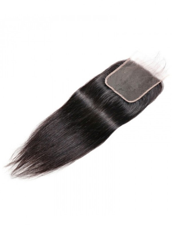 Capelli Vergini Lisci Di Colore Naturale 5X5 Chiusura In Pizzo Con Parte Libera Pre-Pizzicata Con I Capelli Del Bambino