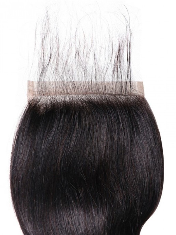Body Wave Capelli 5X5 Chiusura Parte Libera Con Capelli Del Bambino Castano Medio Pizzo Svizzero