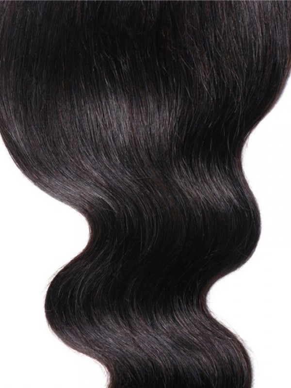 Body Wave Capelli 5X5 Chiusura Parte Libera Con Capelli Del Bambino Castano Medio Pizzo Svizzero