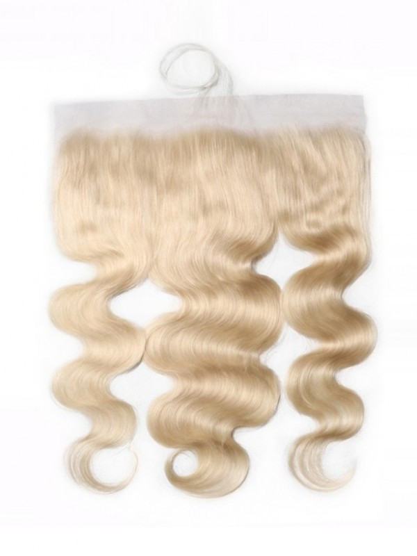 Capelli 613 Capelli Biondi Dell'Onda Del Corpo 4X13 Frontal In Pizzo
