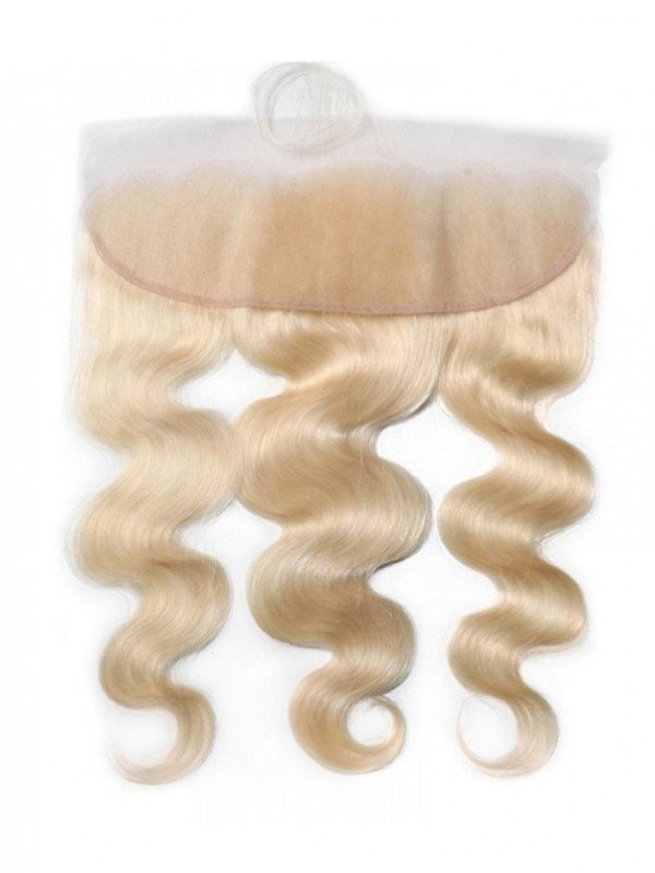 Capelli 613 Capelli Biondi Dell'Onda Del Corpo 4X13 Frontal In Pizzo