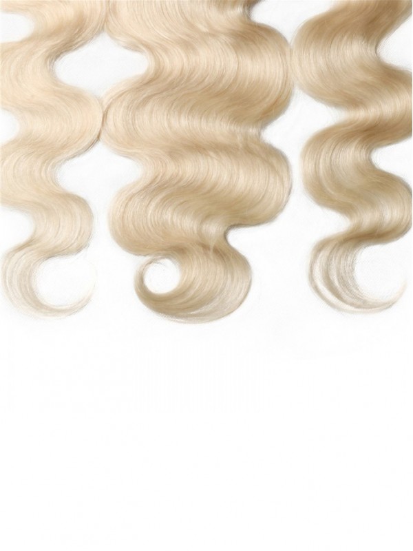 Capelli 613 Capelli Biondi Dell'Onda Del Corpo 4X13 Frontal In Pizzo