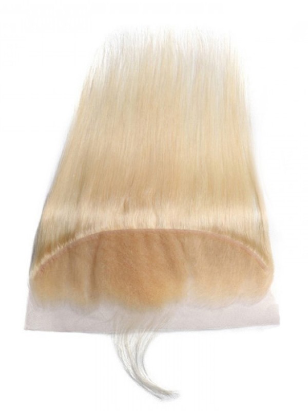 613 Capelli Biondi 14-18 Pollici Capelli Lisci 13*4 Chiusura Frontale In Pizzo Con Capelli Del Bambino