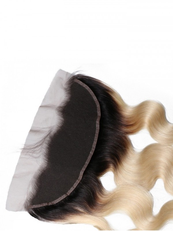 1B/613 Chiusura Frontale In Pizzo Body Wave Con Peli Del Bambino
