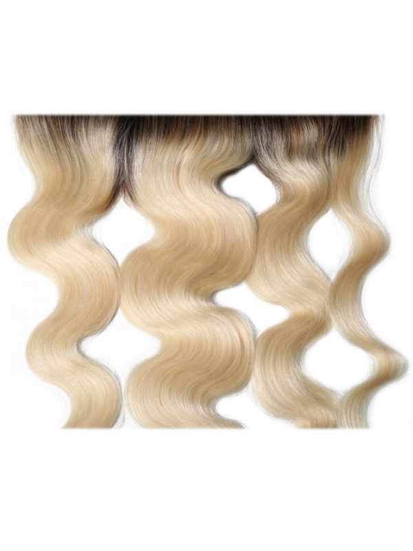 1B/613 Chiusura Frontale In Pizzo Body Wave Con Peli Del Bambino