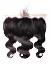 1Pc 6X13 Frontale Del Merletto Dell'Onda Del Corpo Chiusura Dei Capelli 100% Capelli Umani